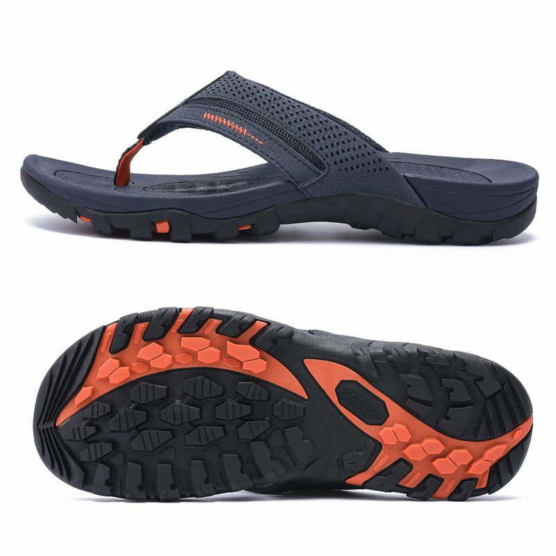 Pulltop Flip Flops for Men, Mens Thong Sandals Waterproof Shower Sandals Summer Outdoor Slippers Non Slip Beach Sandals for Men - Image 2